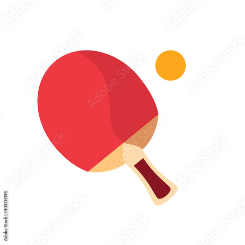 sport ping pong racket with ball flat style