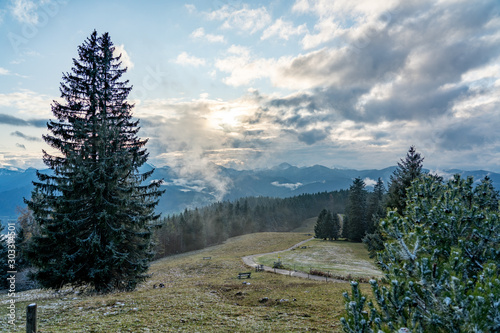 Blick von der Neureuth zum Tegernsee im November photo