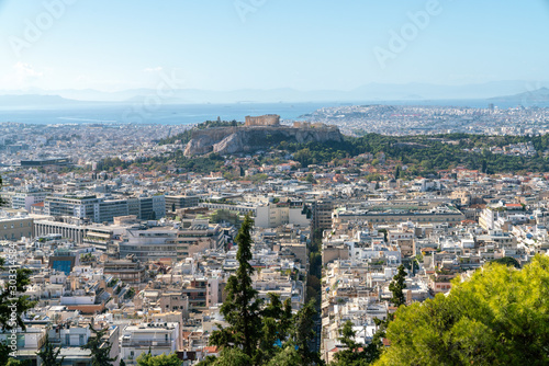 Athens City And Acropolis View