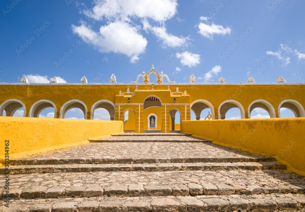 Monastery of Izamal, the Yellow colonial city of Yucatan, Mexico