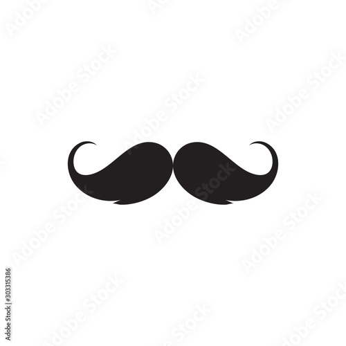 mustache icon vector design template on white background