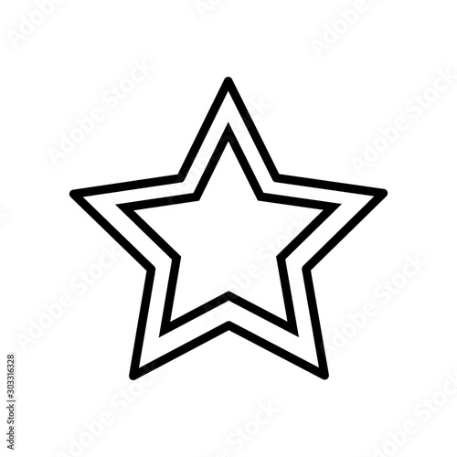 star five pointed line style icon