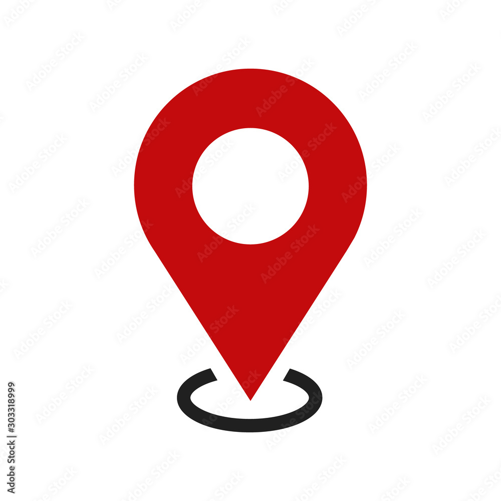 Pin icon location sign icon vector illustration isolated on white background