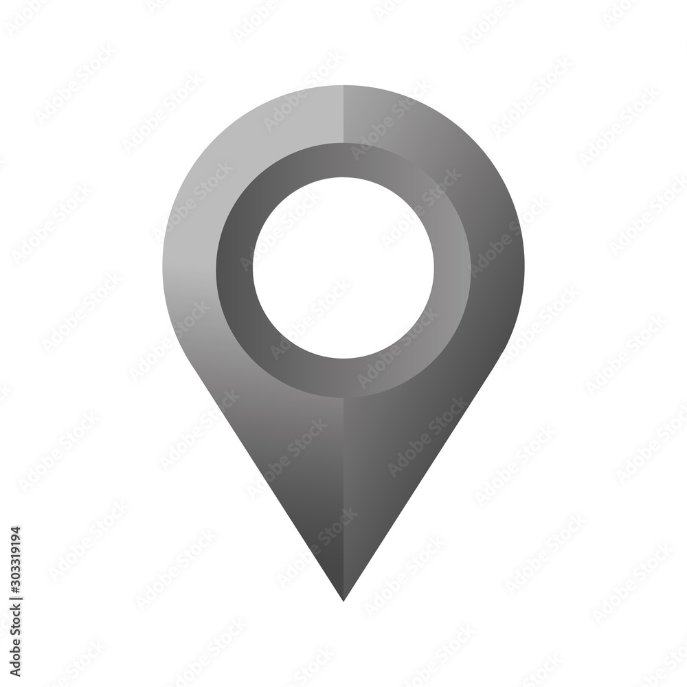 Pin icon location sign icon vector illustration isolated on white background