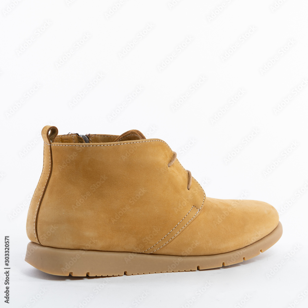 Womens Demi Seasonal Yellow Nubuck Semi Boots Womens Demi Seasonal Yellow Nubuck Semi Boots