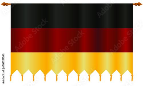german castle banner flag national colors black red gold 