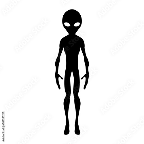 Alien icon, logo isolated on white background
