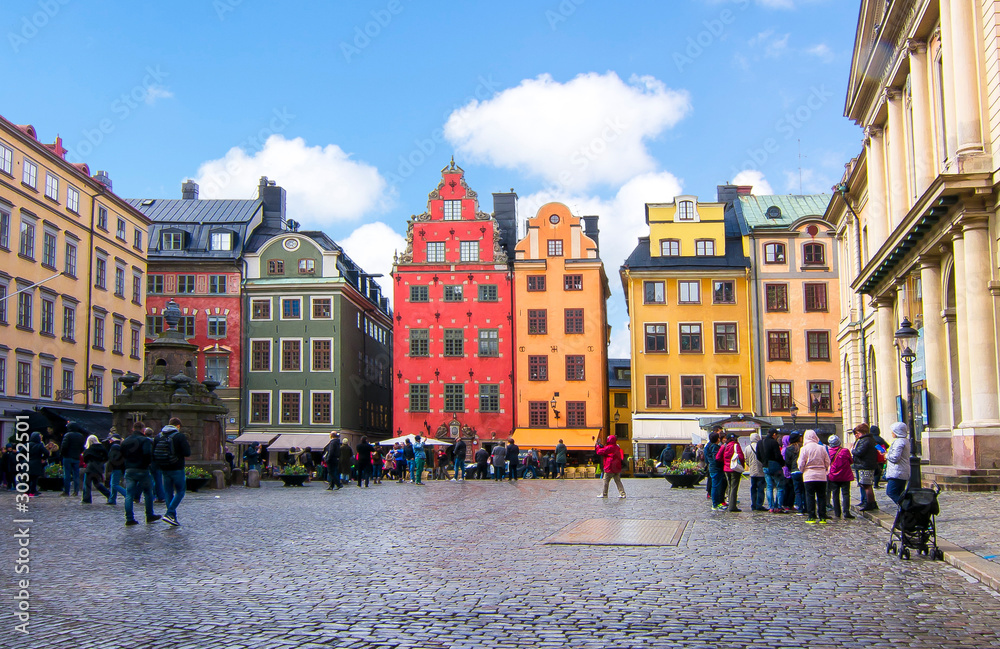 Φωτογραφία Stortorget square in Old town (Gamla Stan), Stockholm center, Sweden