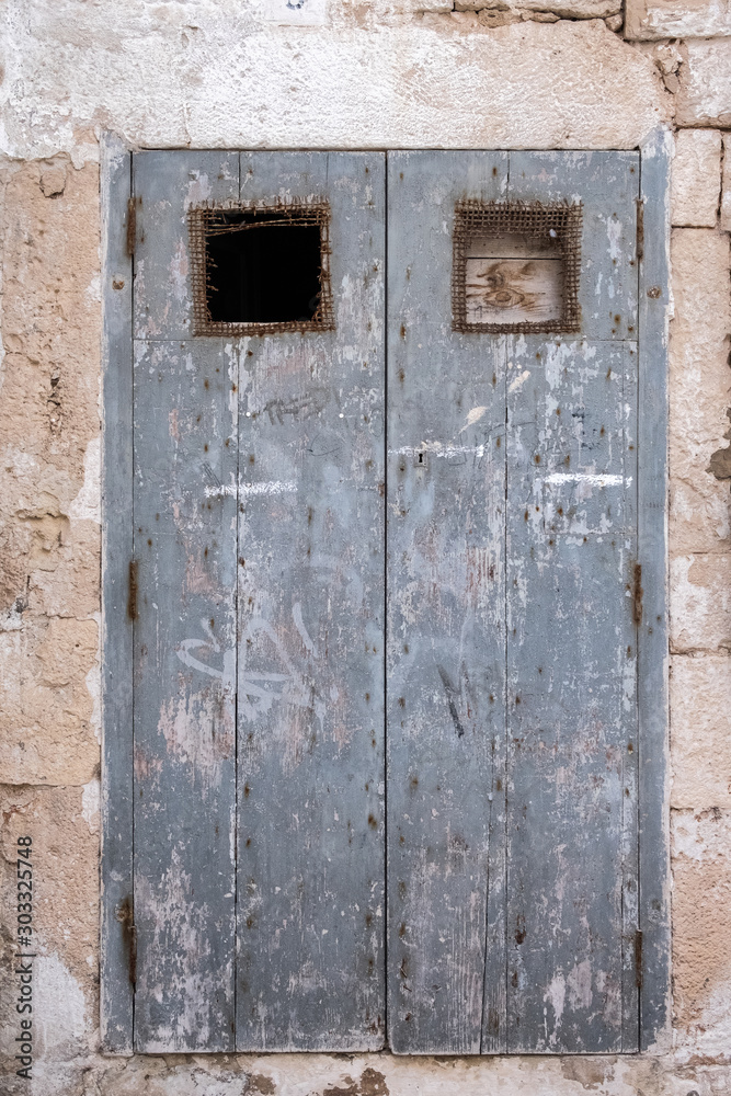 Old wooden door