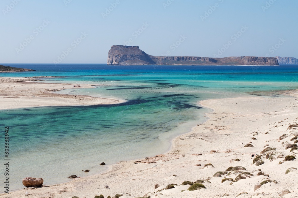 Famous Balos lagoon in Crete island, Greece 