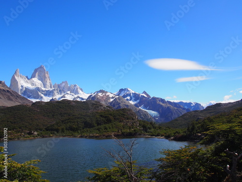 Wonderful view of Mount Fitz Roy in Los Glaciares National Park near El Chalten, Patagonia, Argentina