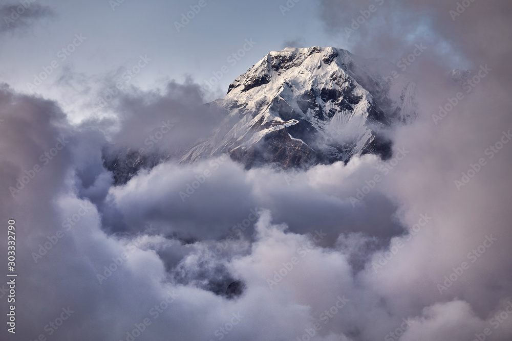 Annapurna South peak in Himalayas