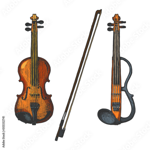 classical and electric violins