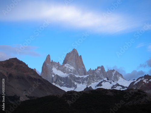 Wonderful view of Mount Fitz Roy, Los Glaciares National Park near El Chalten, Patagonia, Argentina