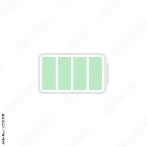 Full battery icon vector design template