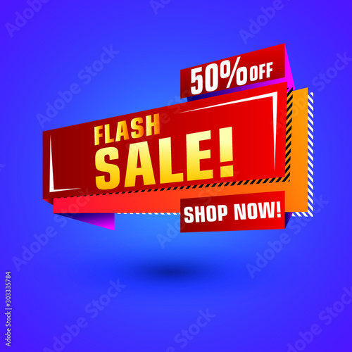 Flash Sale Design for business. Discount Banner Promotion Template. Flash Sale banner template design vector