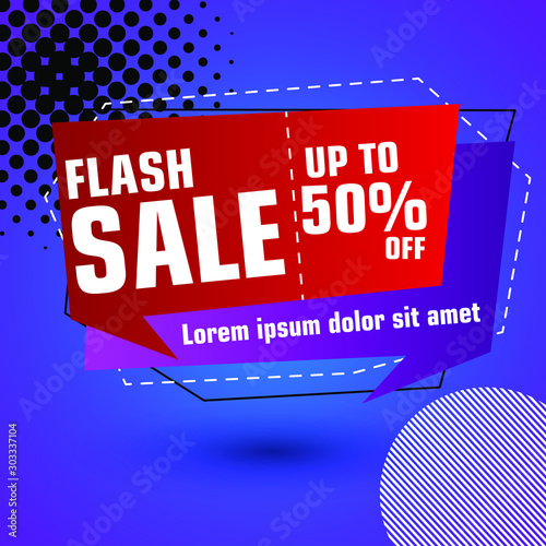Flash Sale Design for business. Discount Banner Promotion Template. Flash Sale banner template design vector