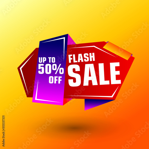 Flash Sale Design for business. Discount Banner Promotion Template. Flash Sale banner template design vector