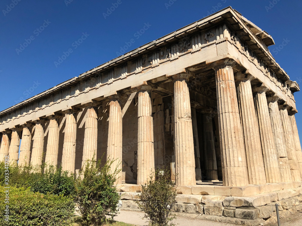 Columns of an ancient greek temple, Athens, Greece