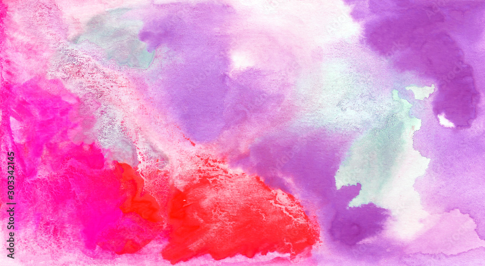 Obraz premium Abstract multicolored background. Hand-drawn texture in watercolor, gouache. Design for backgrounds, covers, packages, Wallpapers.