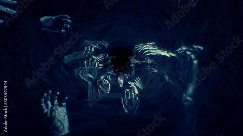 Abstract Hands Rock 3d Render © T_Motion