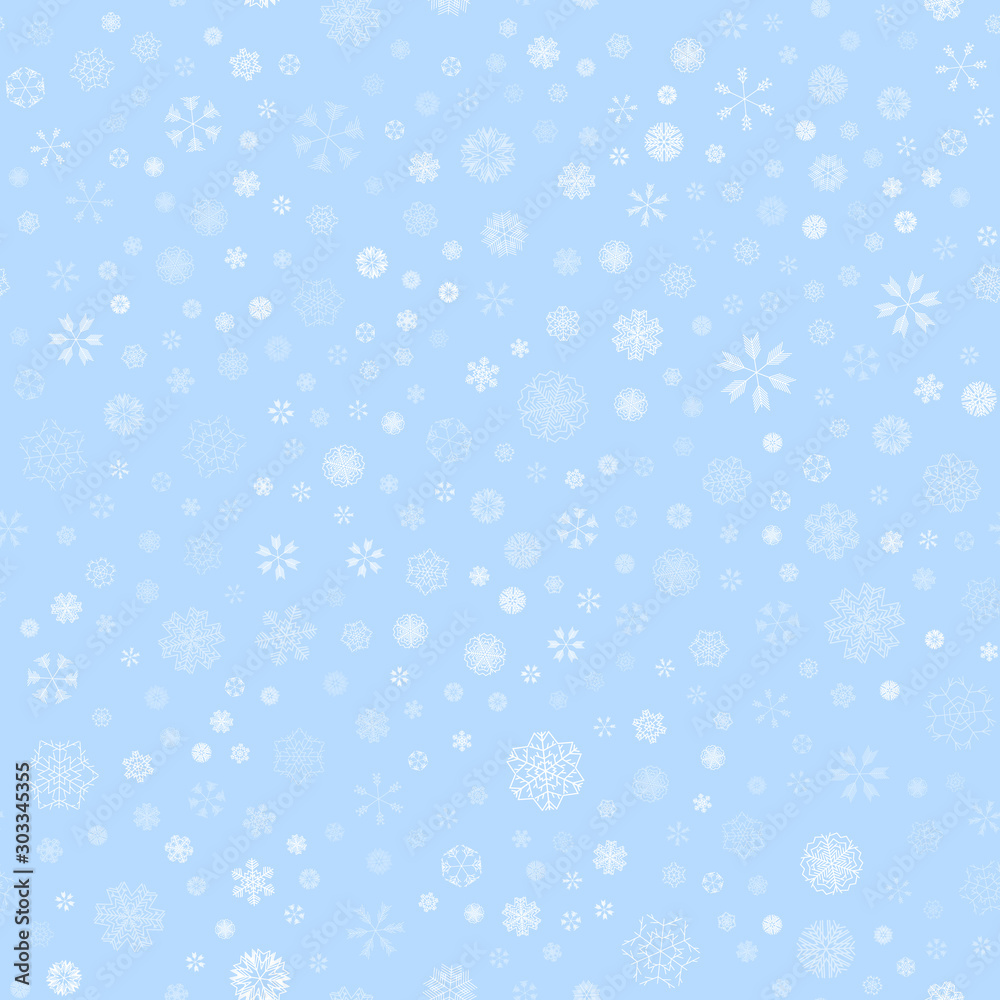 vector winter snow light seamless pattern