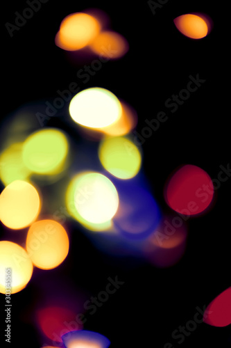Abstract multi colored Lights bokeh . Unfocused Light background. Blured night light. background,  © Wattanadach
