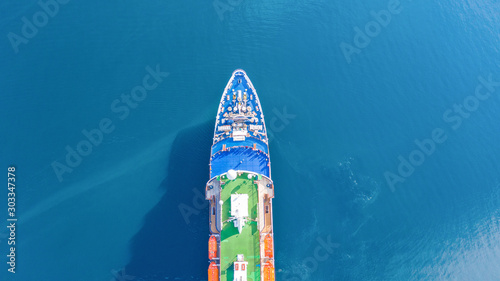 Nose of the cruise ship near the pier © savantermedia