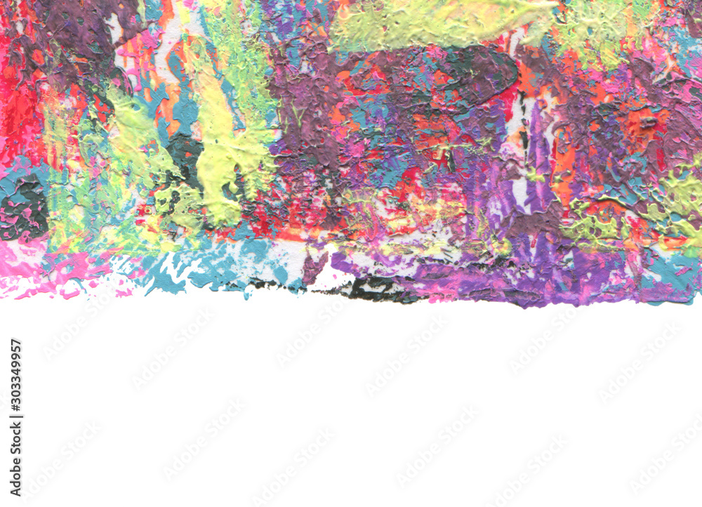 Naklejka premium Abstract color acrylic and watercolor painting. Monoprinting template. Canvas texture background.