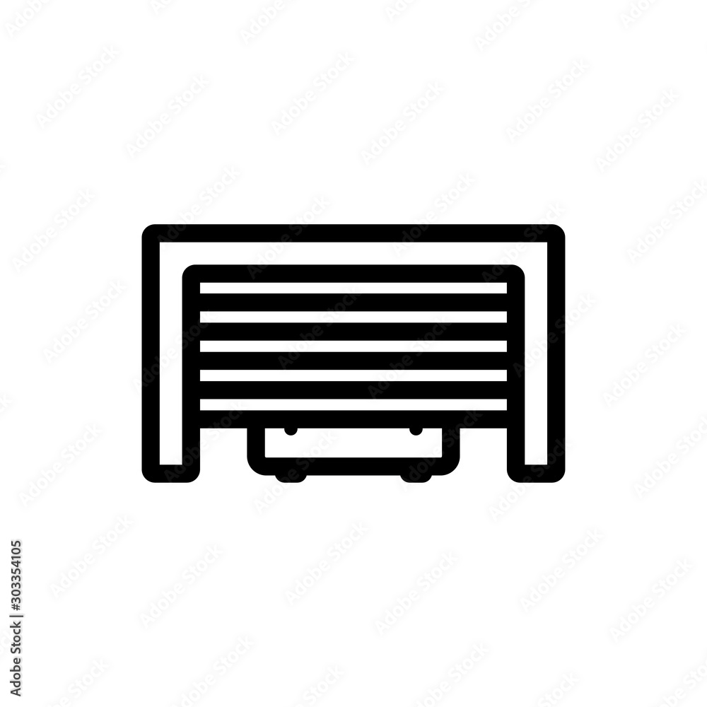 Garage outline icon illustration isolated vector sign symbol Garage outline icon illustration isolated vector sign symbol