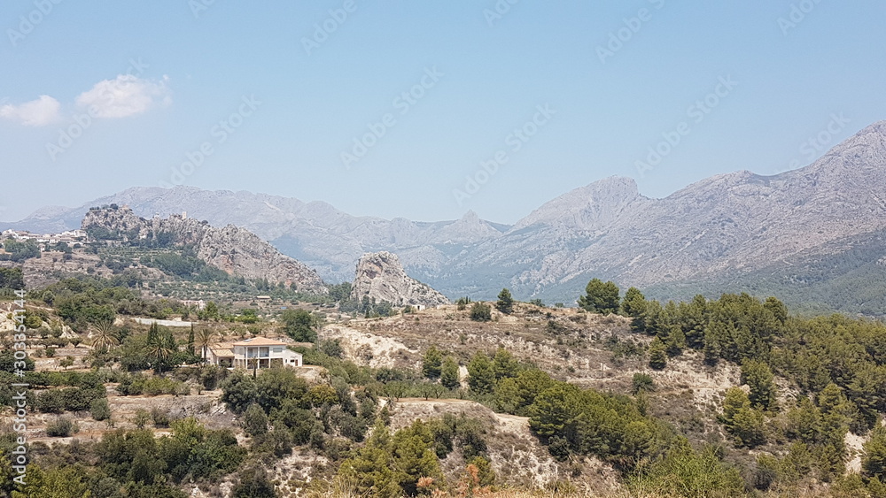 Guadalest Area Valencia Spain Summer Holiday