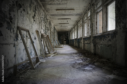 Chernobyl/Pripyat - Corridor with single chair