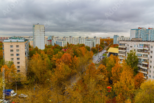 MOSCOW, RUSSIA - October 04, 2019: Golden autumn in Moscow. photo