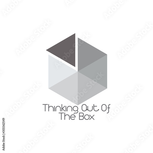 think out of the box symbol vector