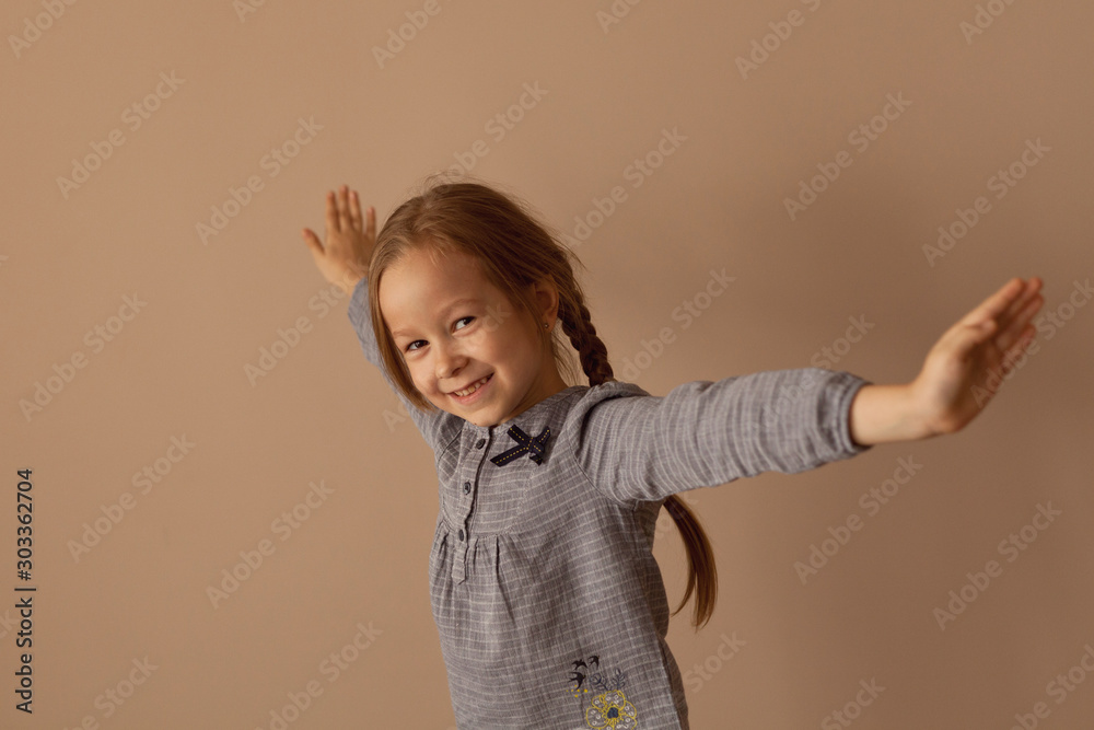 Portrait of a seven year old girl at home Portrait of a seven year old girl at home