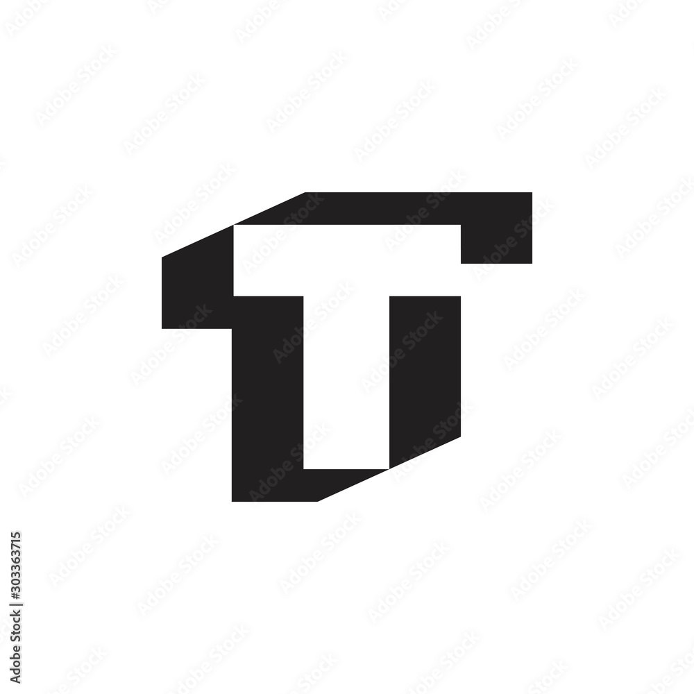 letter t polygon simple flat monogram logo vector letter t polygon simple flat monogram logo vector