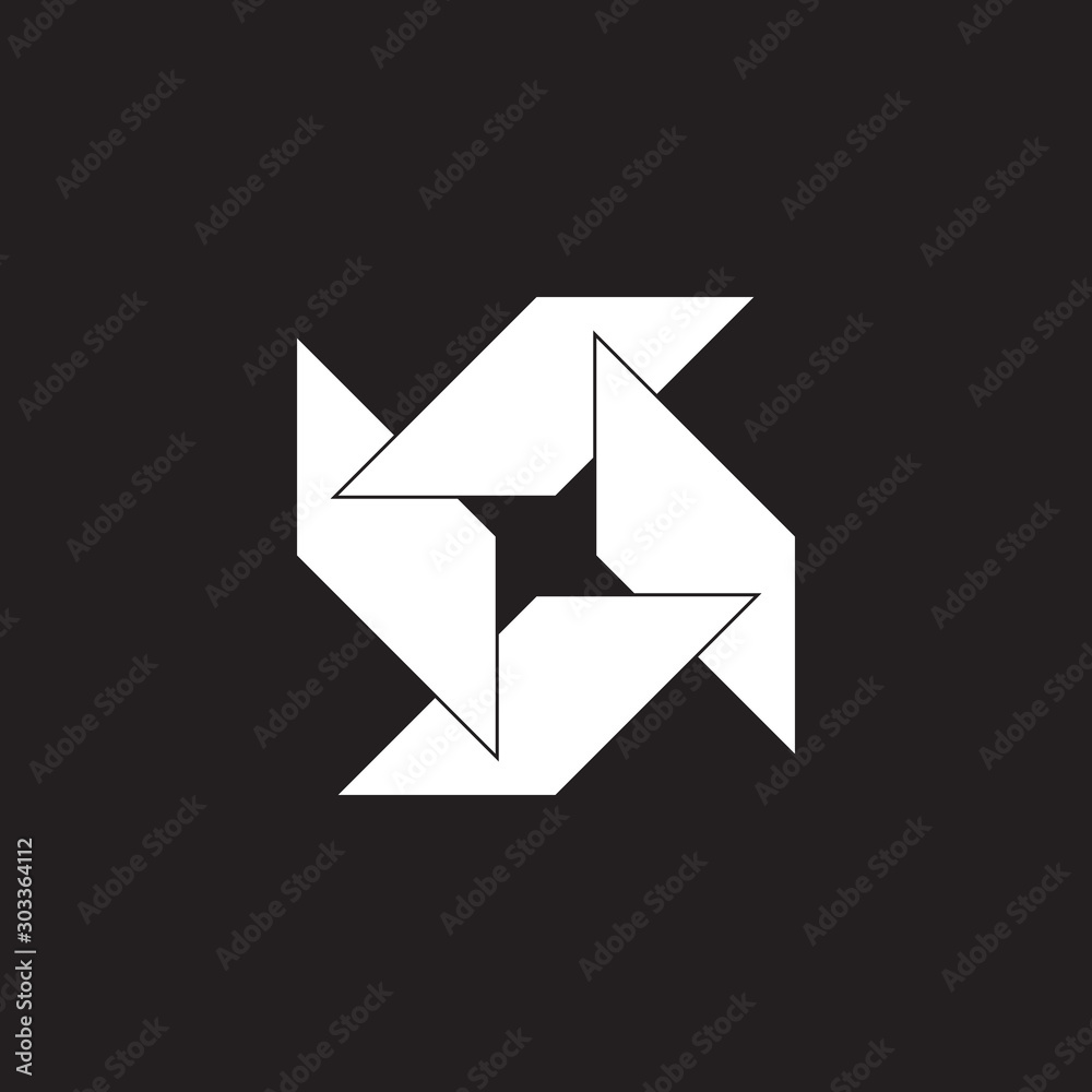 circle paper cards geometric flat 3d logo vector circle paper cards geometric flat 3d logo vector