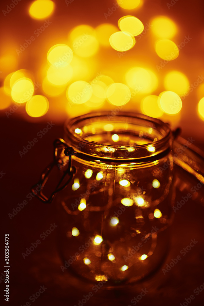 Background of golden lights in a bokeh. Defocused abstract blurred lights Background of golden lights in a bokeh. Defocused abstract blurred lights