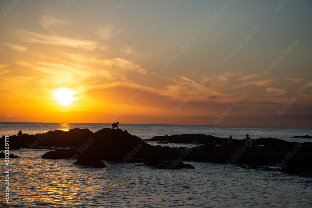 夕暮れの海岸 夕暮れの海岸