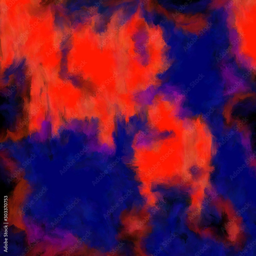Red and Blue Messy Textured Abstract Background