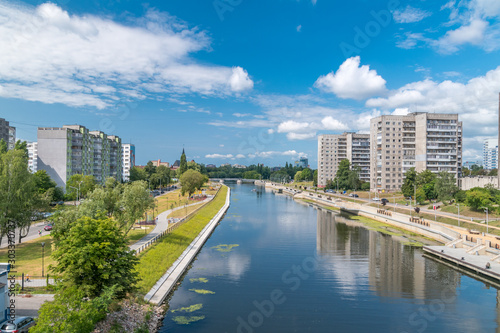 Beautiful of Pregolya river in Kaliningrad city.