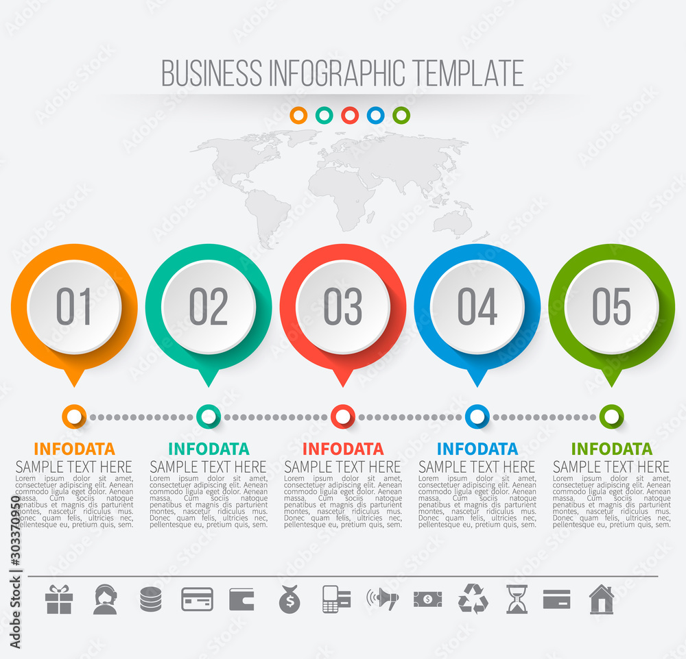 Abstract 3D Paper Infographics. Business template .Vector illustration Abstract 3D Paper Infographics. Business template .Vector illustration