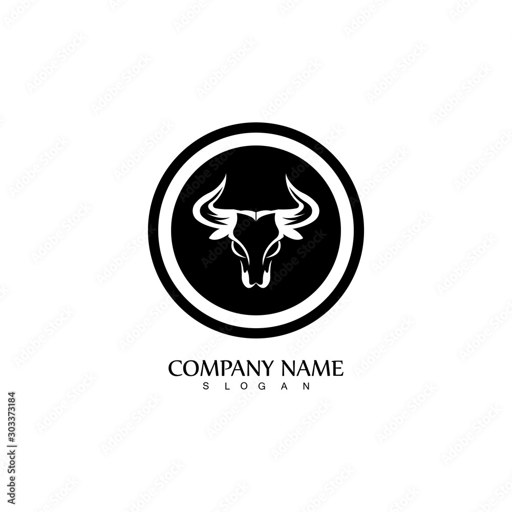 Bull horn logo and symbol template icons app Bull horn logo and symbol template icons app