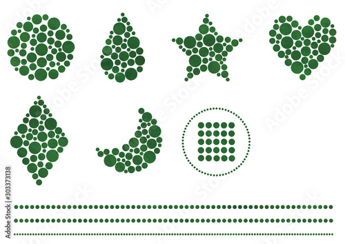 ドットモザイク濃赤