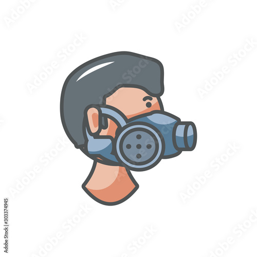 worker respirator mask industrial protection safety fill