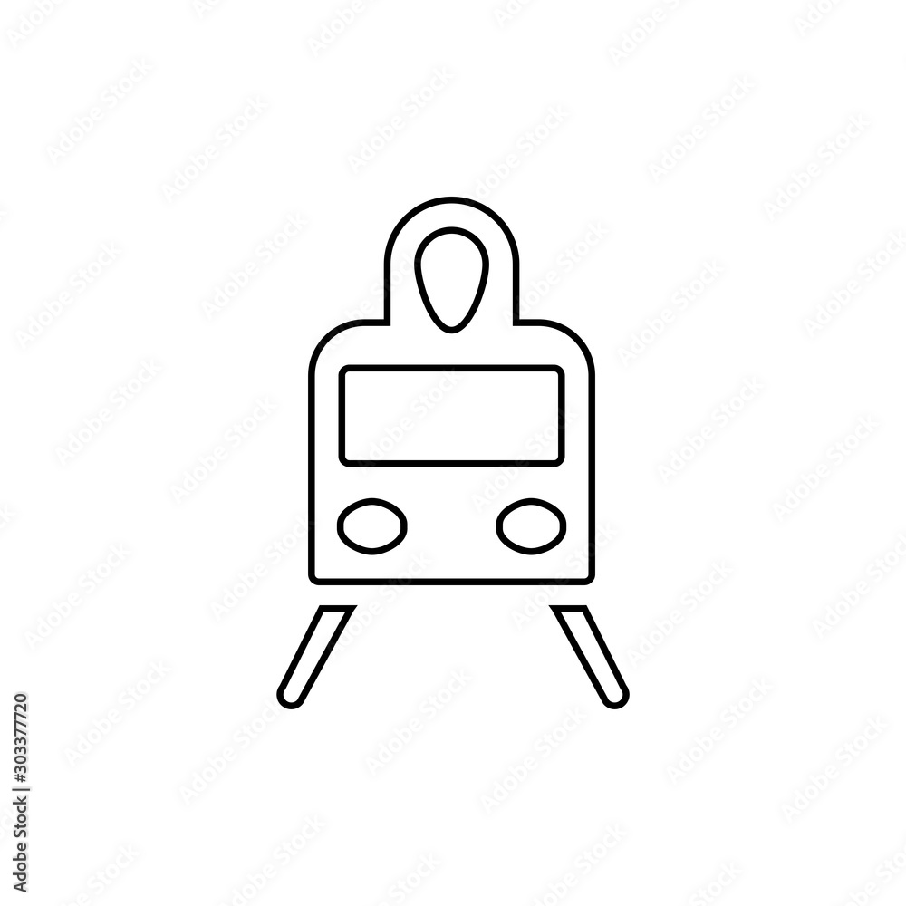 Fotografie Train icon. Public transport symbol. Logo design element