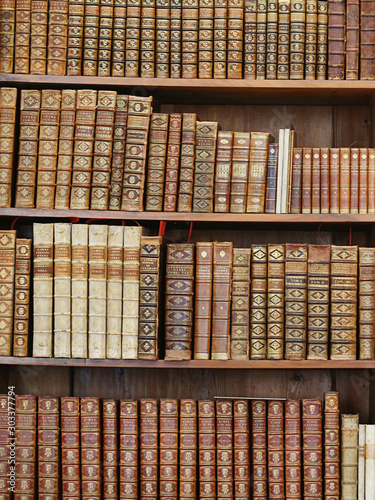 old books in library