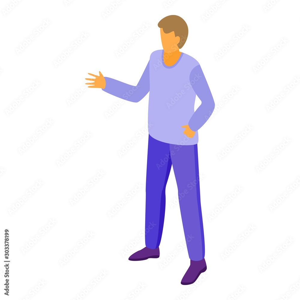 Creditor man icon. Isometric of creditor man vector icon for web design isolated on white background Creditor man icon. Isometric of creditor man vector icon for web design isolated on white background