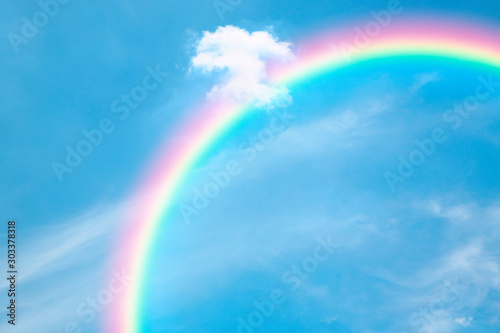 Blue sky and clouds with rainbows © pushish images