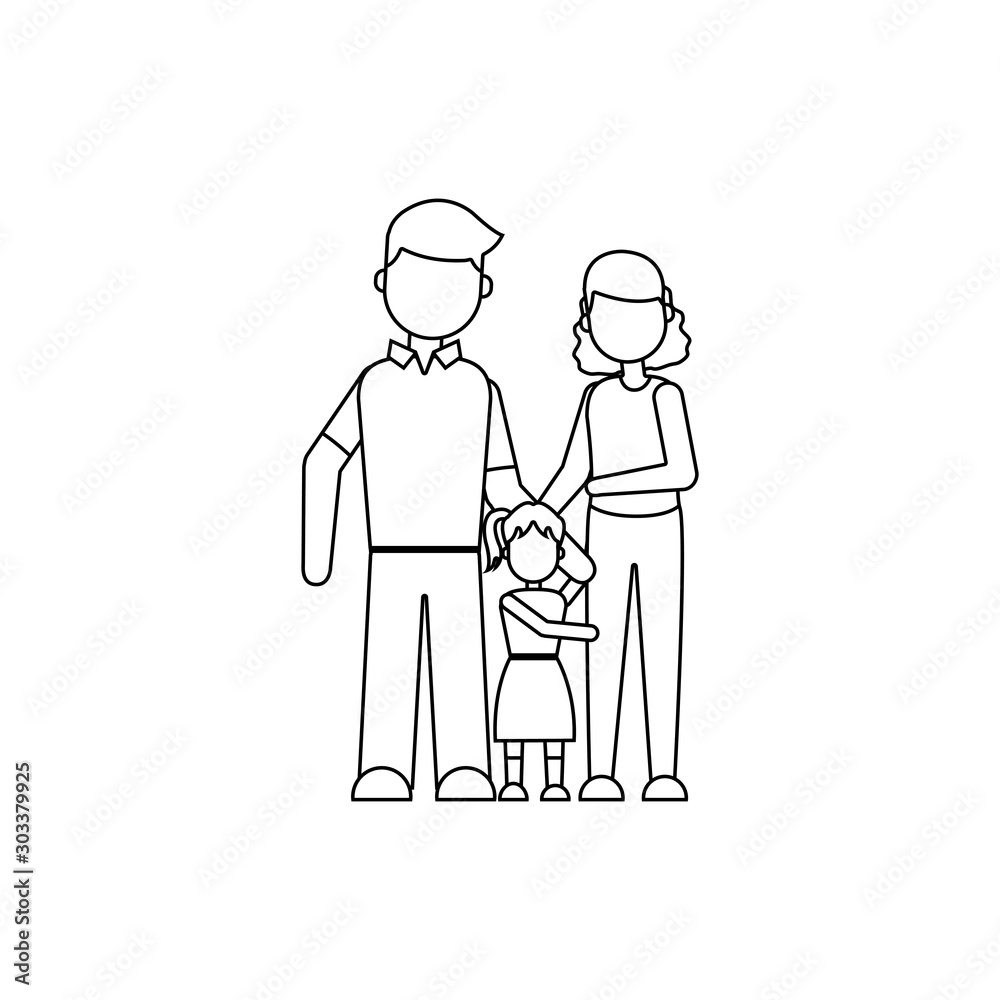 people member family line style people member family line style
